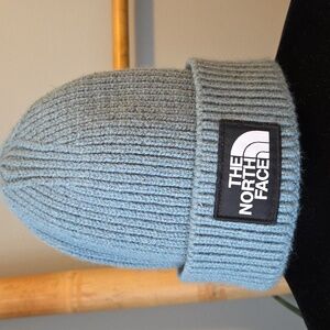 North Face logo Box Cuffed Beanie